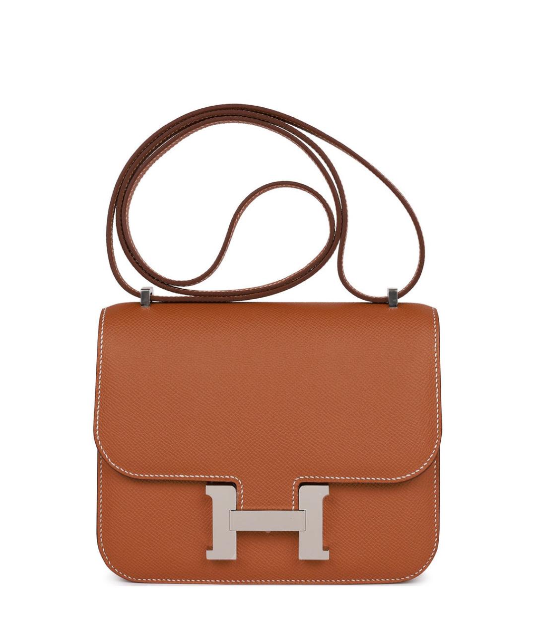 HERMES Коричневая кожаная сумка через плечо, фото 2