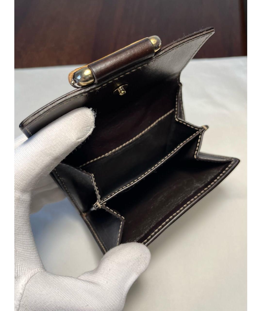 GUCCI Коричневый кожаный кошелек, фото 7