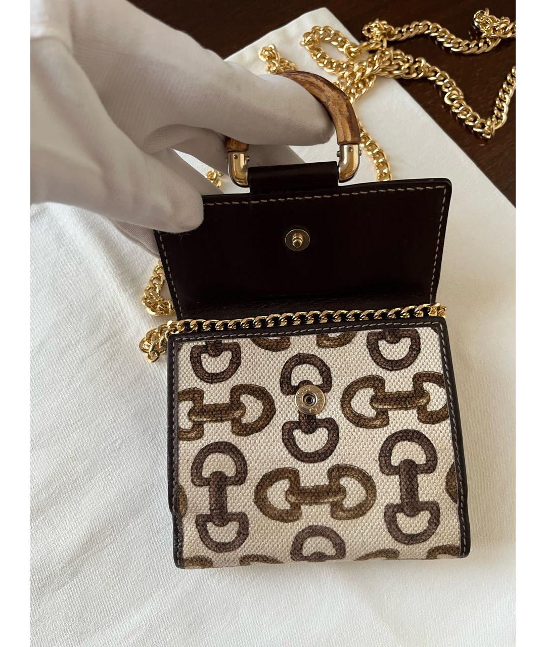 GUCCI Коричневый кожаный кошелек, фото 8