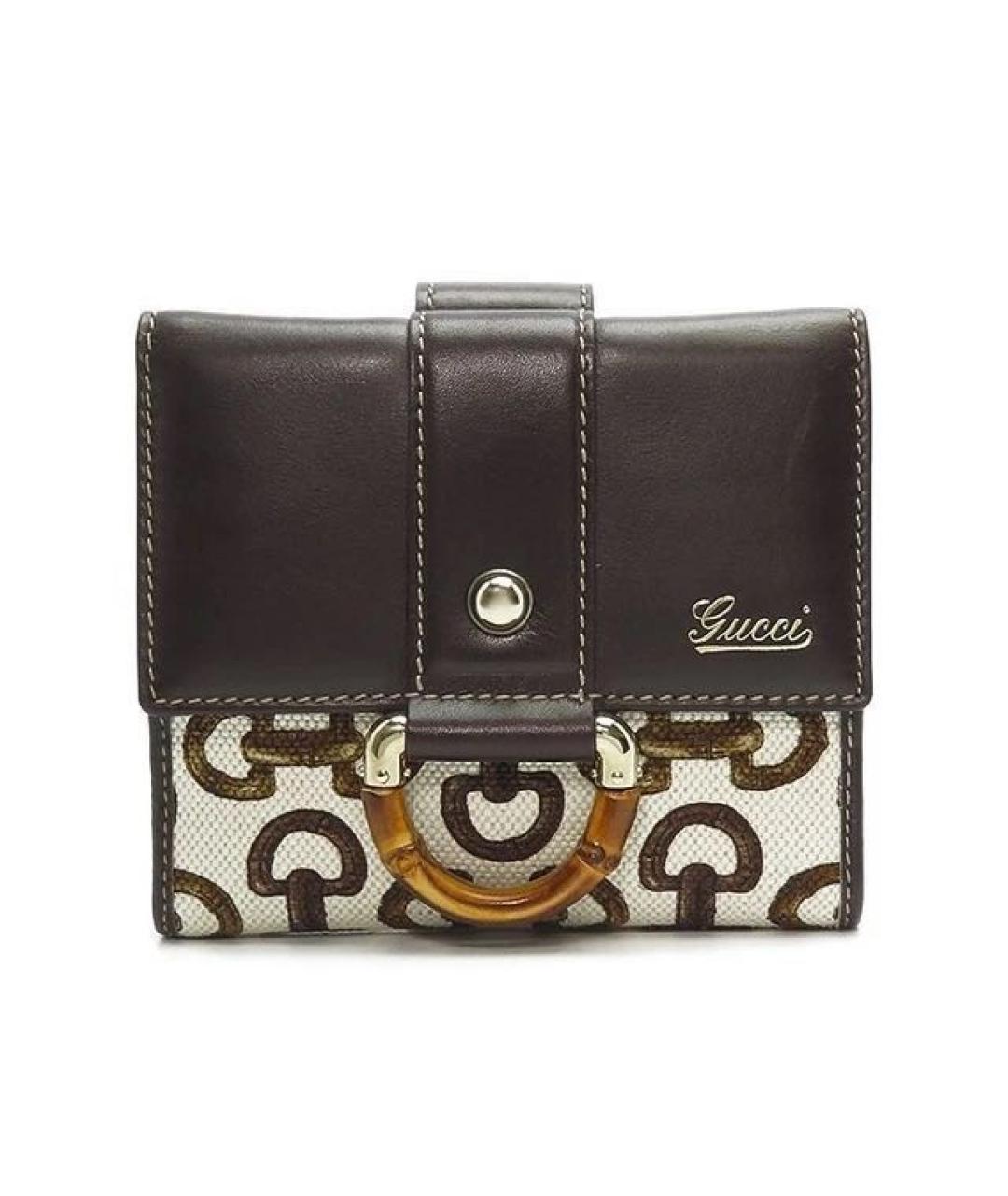 GUCCI Коричневый кожаный кошелек, фото 1