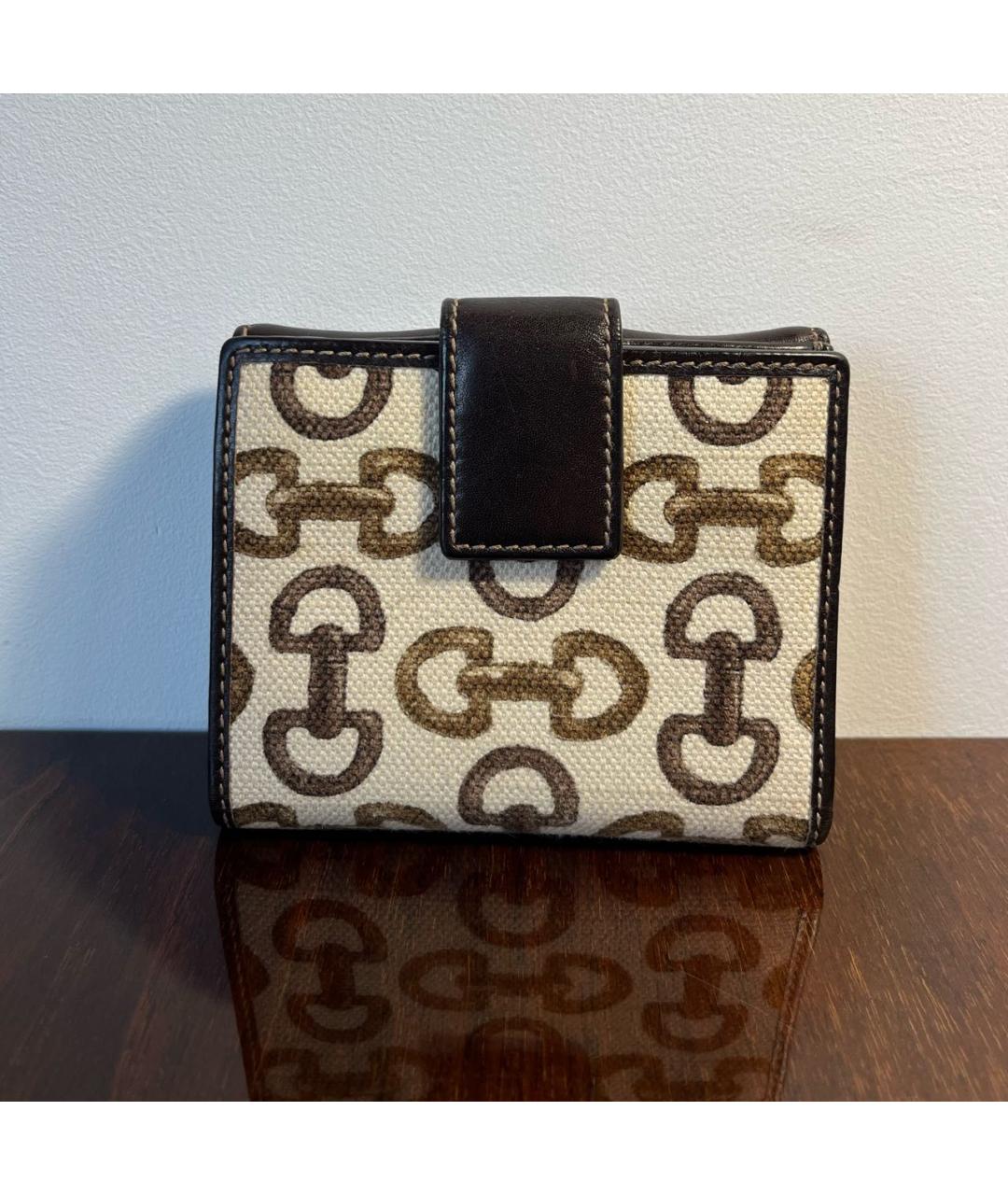 GUCCI Коричневый кожаный кошелек, фото 3