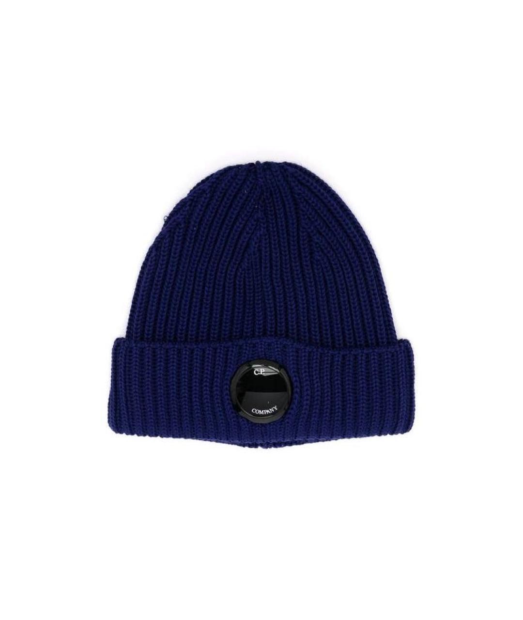 CP COMPANY Темно-синяя шерстяная шапка, фото 1
