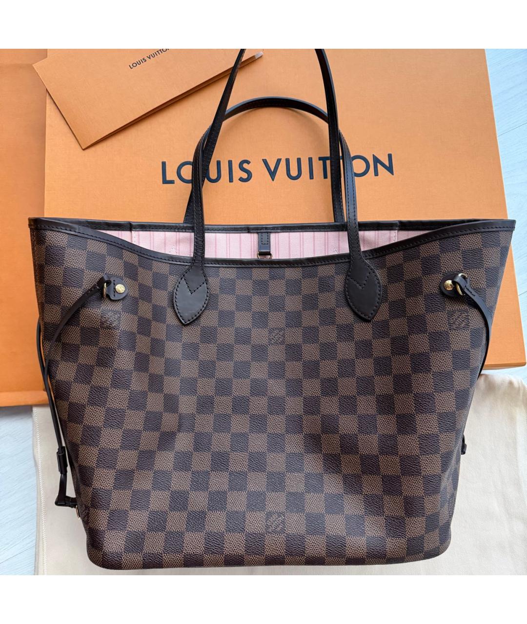 LOUIS VUITTON Коричневая сумка тоут, фото 8