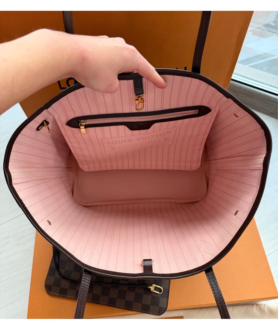 LOUIS VUITTON Коричневая сумка тоут, фото 3