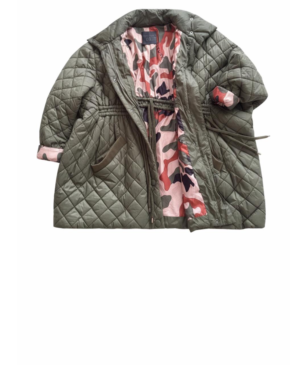 SEMICOUTURE Хаки полиэстеровая куртка, фото 1