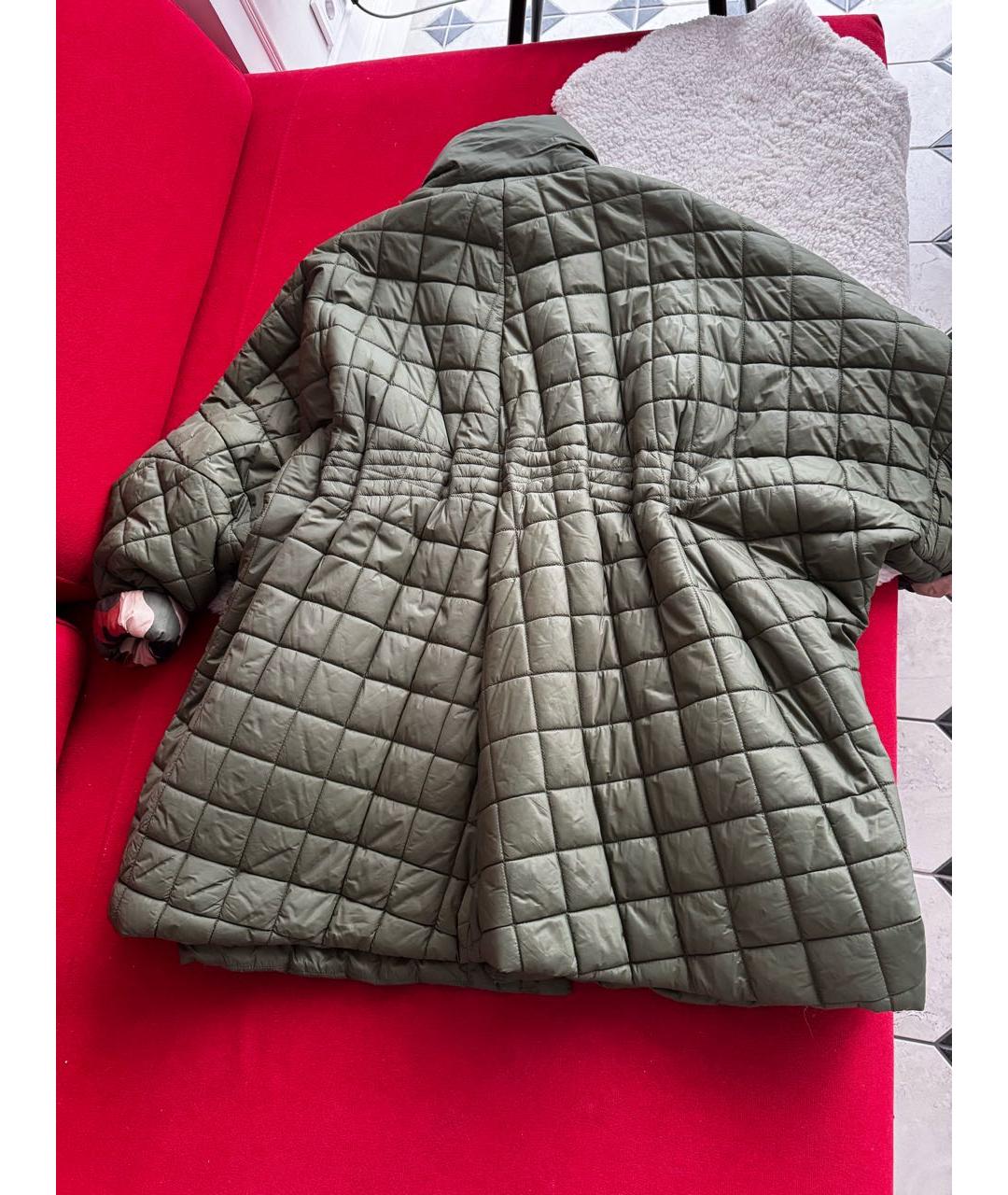 SEMICOUTURE Хаки полиэстеровая куртка, фото 3