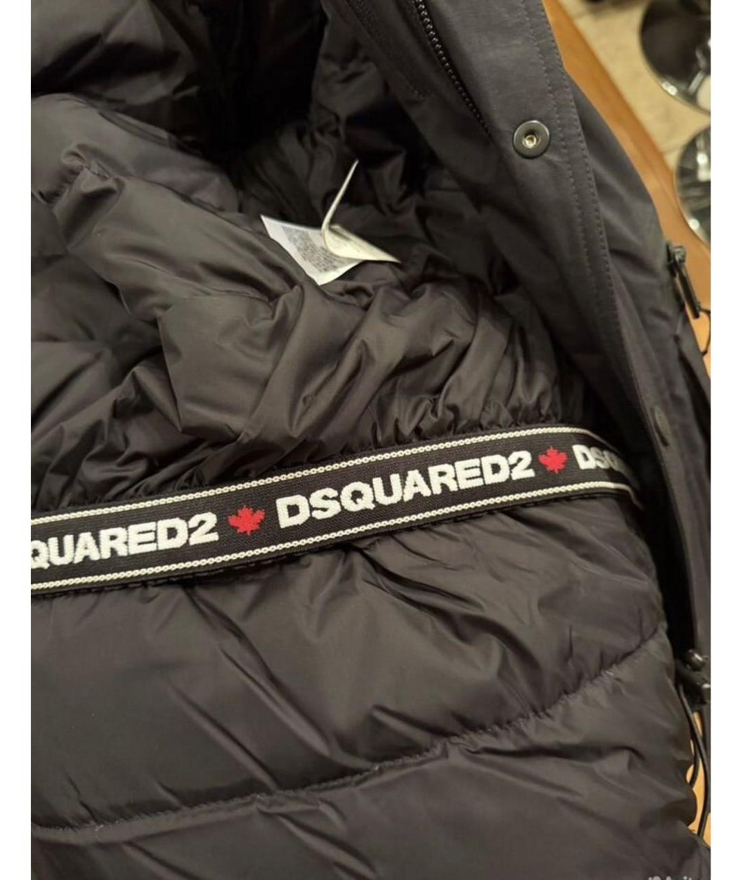 DSQUARED2 Черный полиэстеровый пуховик, фото 5