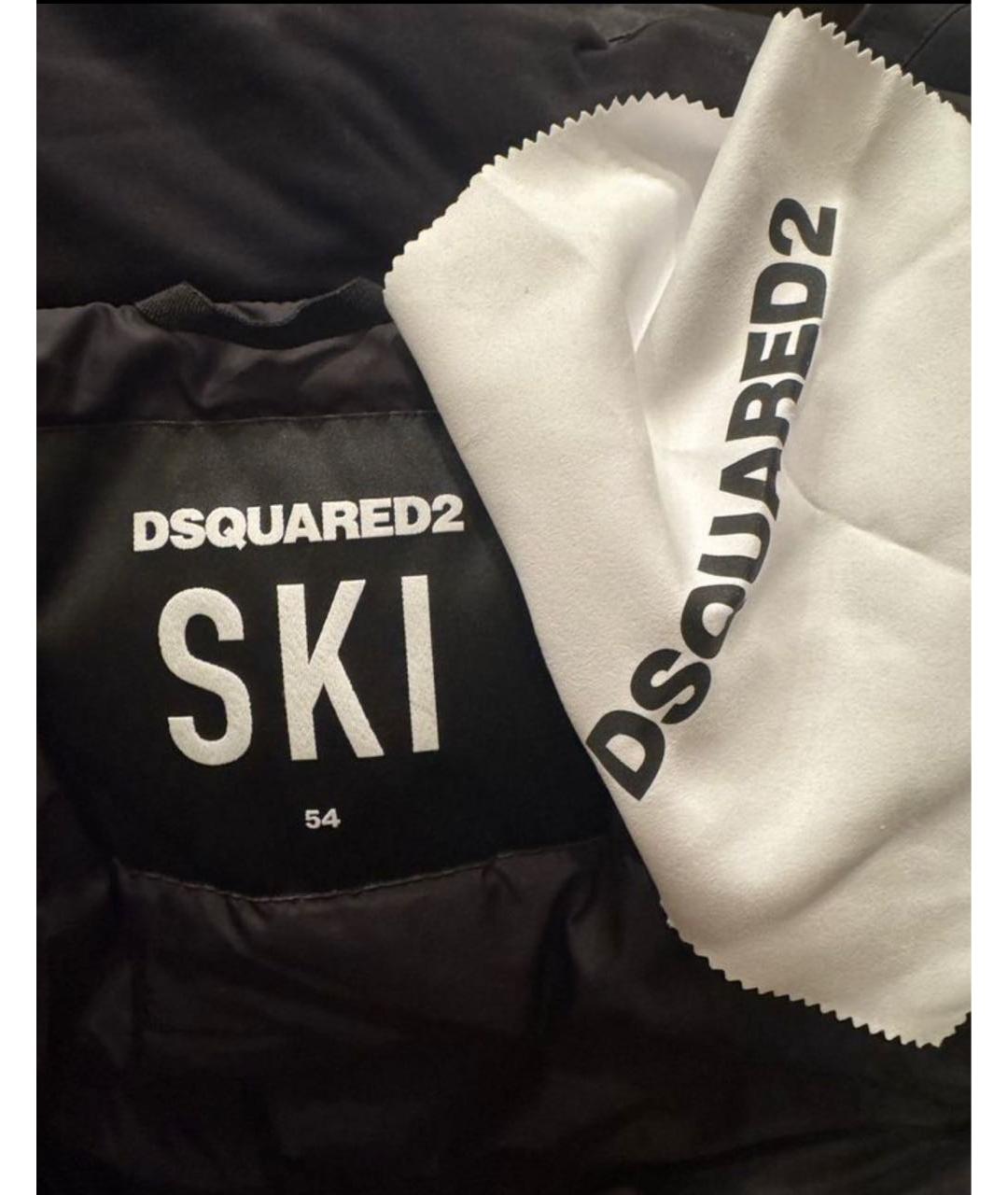 DSQUARED2 Черный полиэстеровый пуховик, фото 6