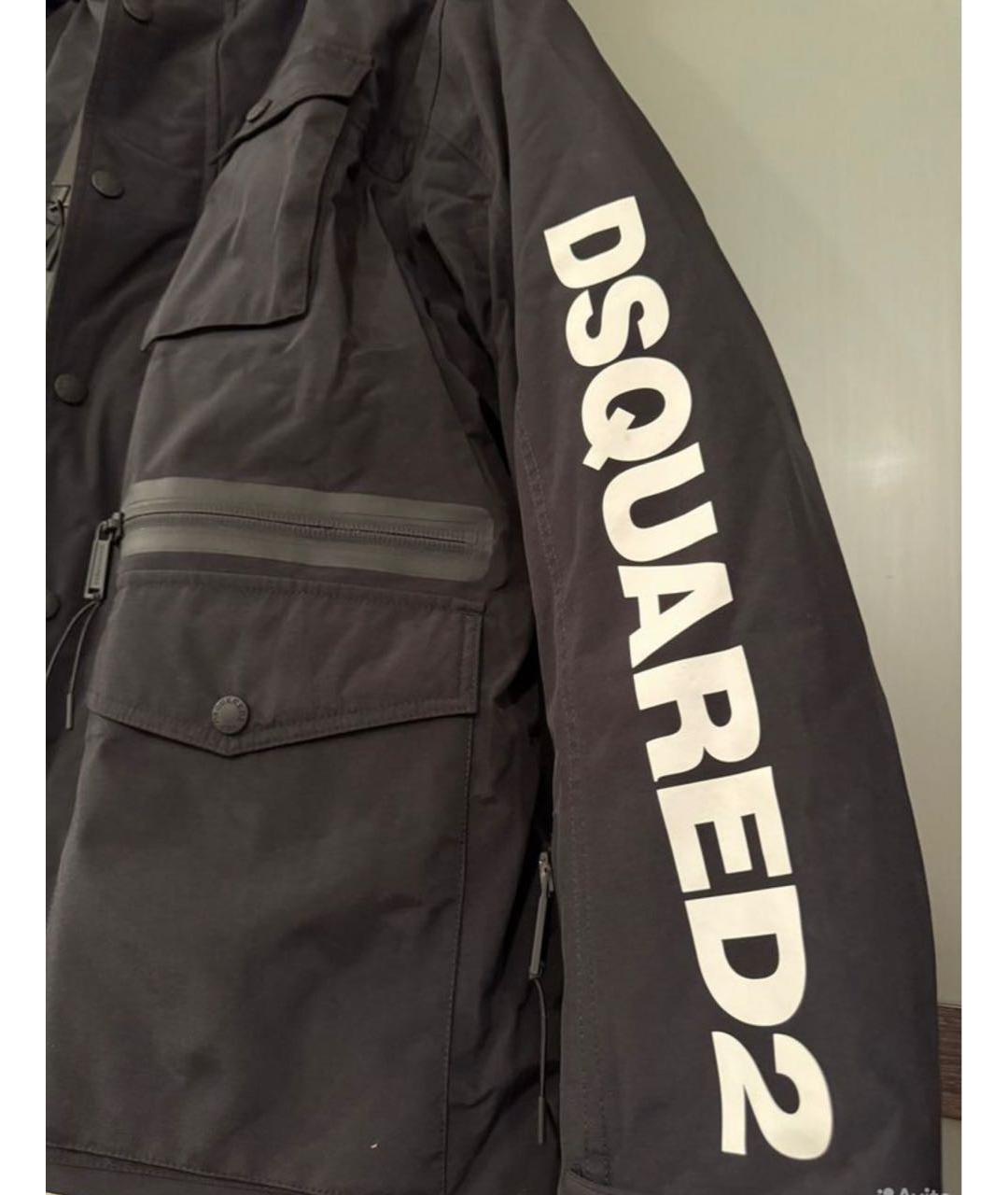 DSQUARED2 Черный полиэстеровый пуховик, фото 4