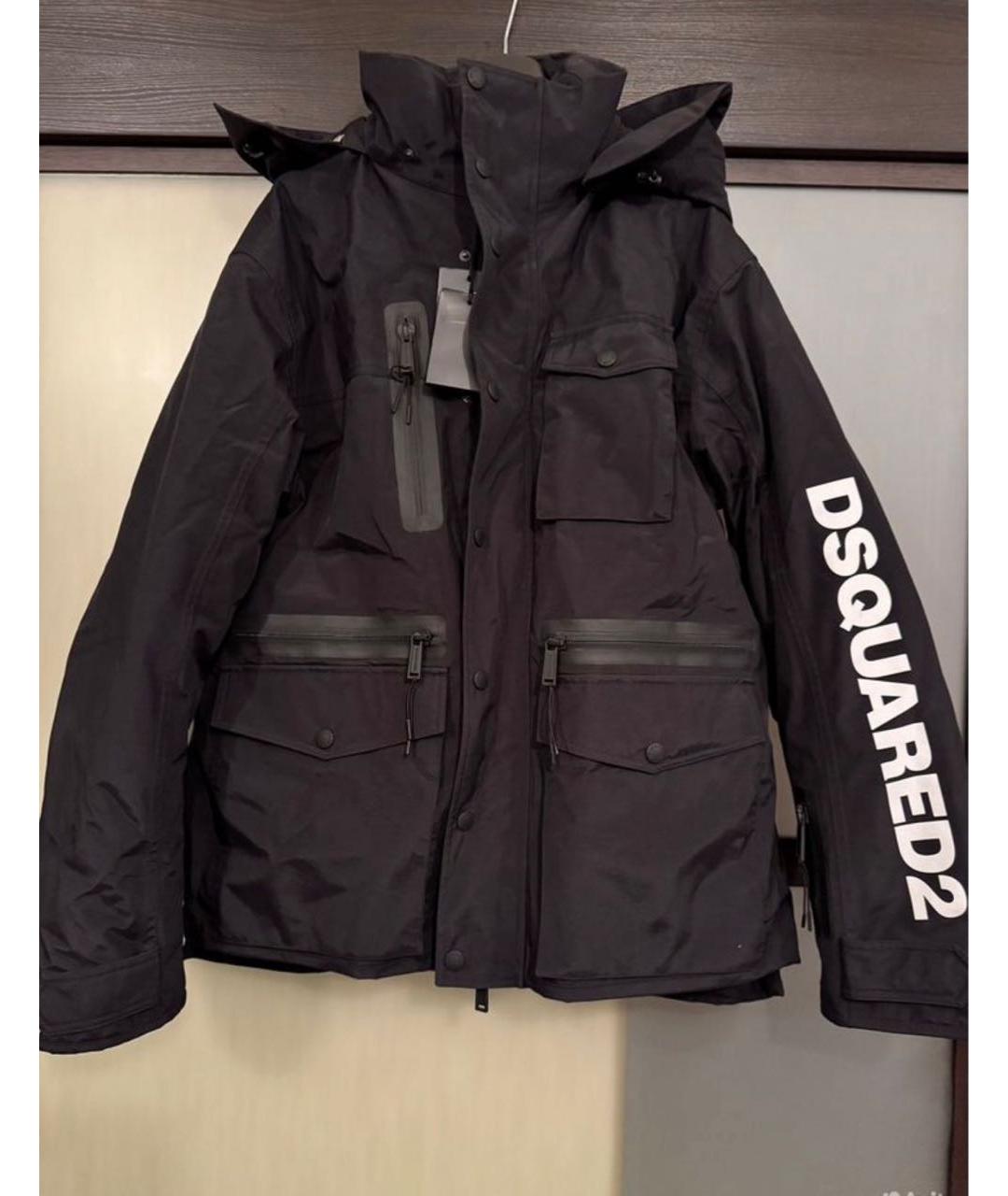 DSQUARED2 Черный полиэстеровый пуховик, фото 9