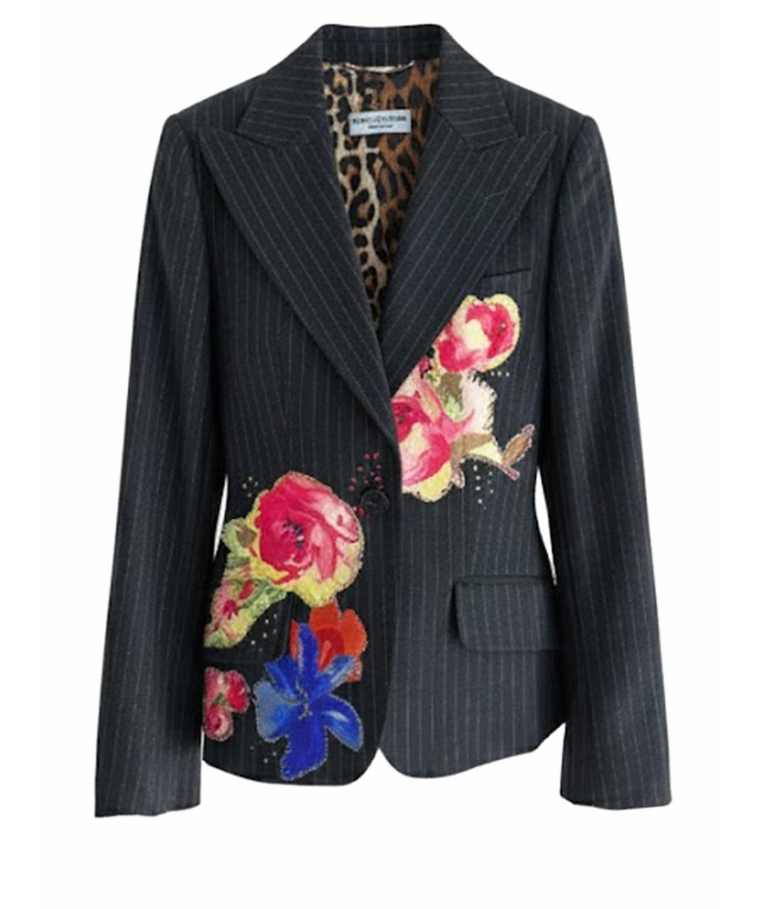 DOLCE&GABBANA Антрацитовый вискозный жакет/пиджак, фото 1