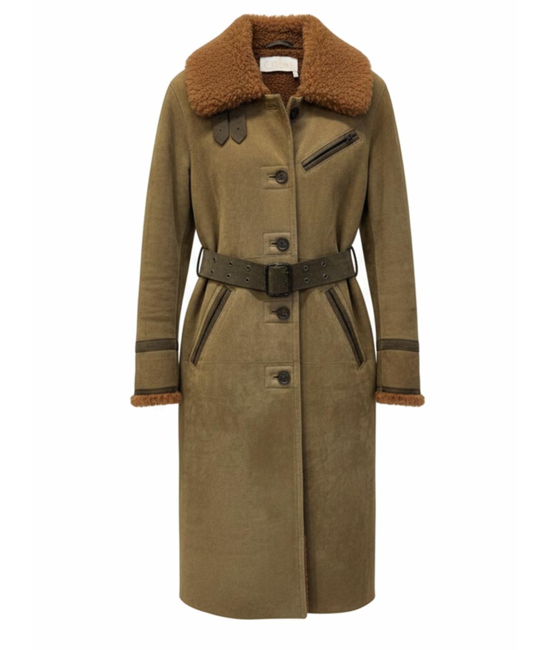 CHLOE Коричневая меховая дубленка, фото 1