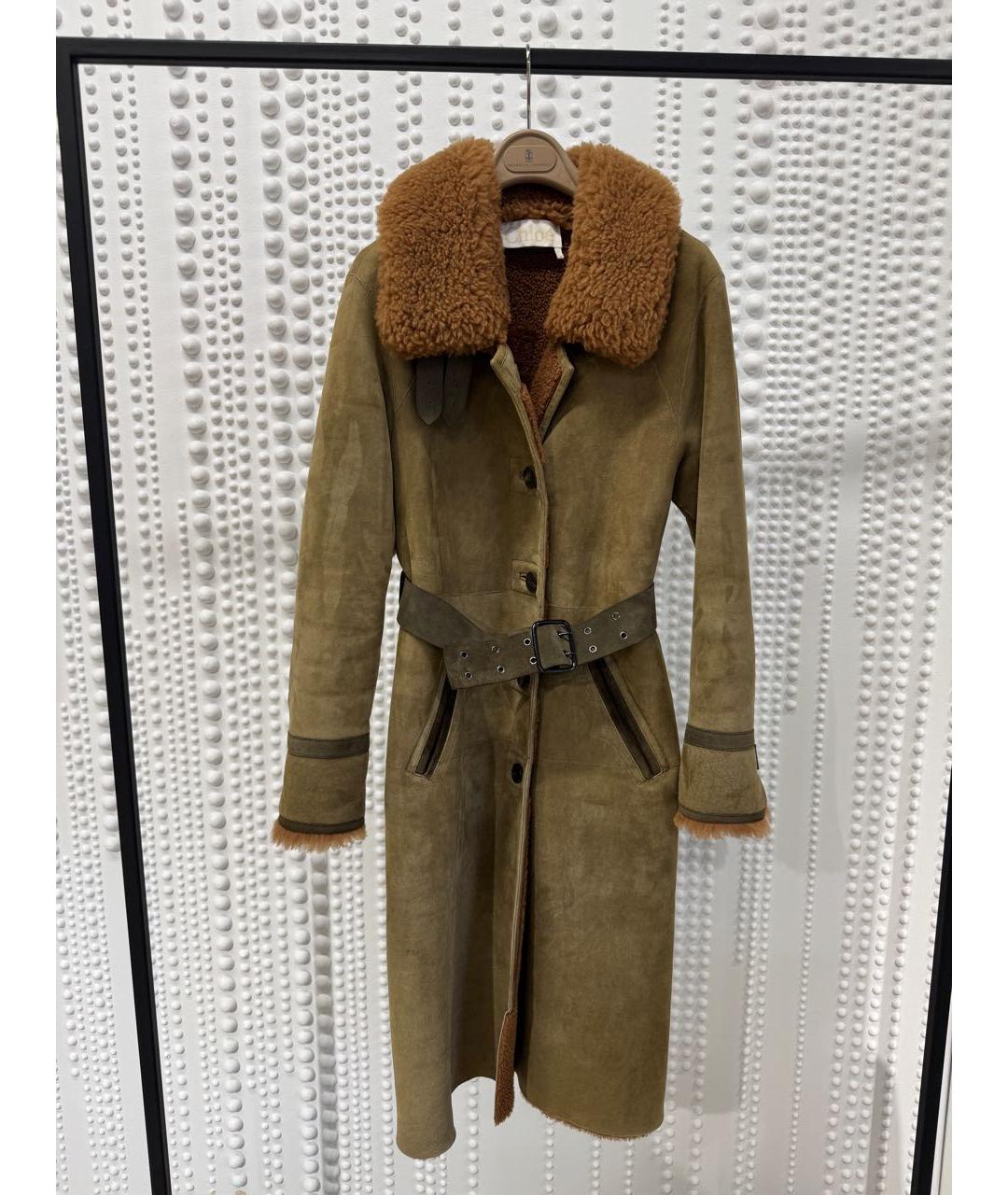 CHLOE Коричневая меховая дубленка, фото 7