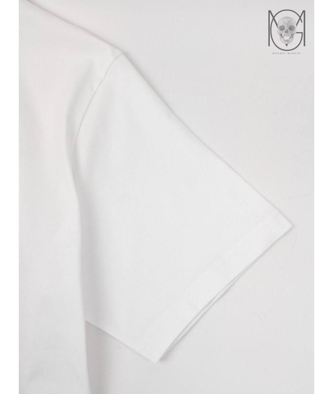 CASABLANCA Белая хлопковая футболка, фото 6