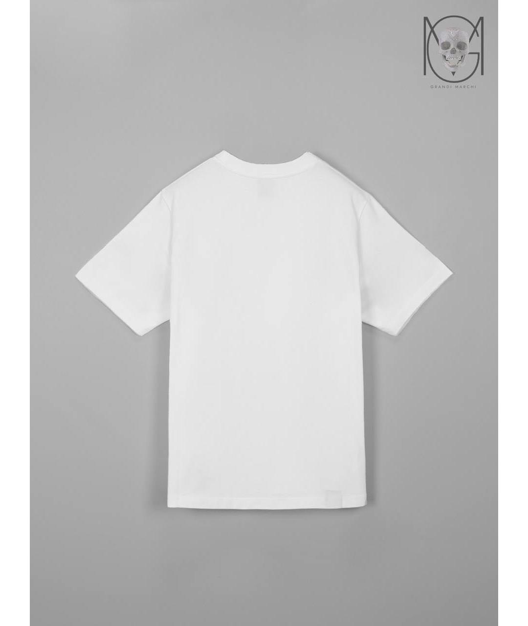 CASABLANCA Белая хлопковая футболка, фото 2