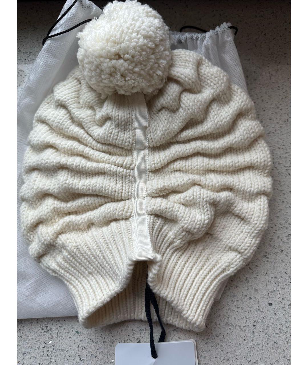 MONCLER Бежевая шерстяная шапка, фото 2