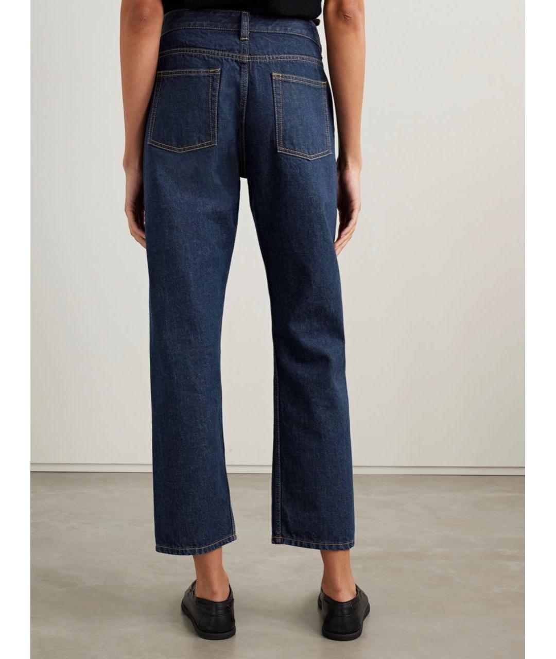 THE ROW Темно-синие хлопковые прямые джинсы, фото 6