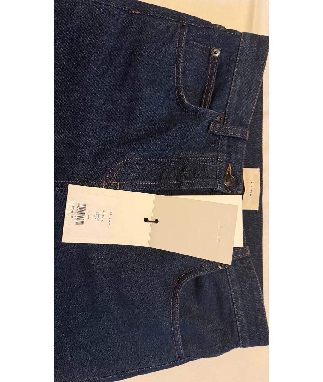 THE ROW Темно-синие хлопковые прямые джинсы, фото 4