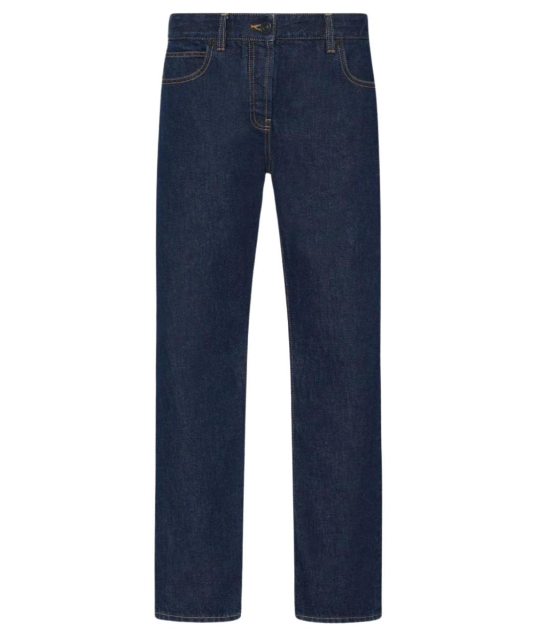THE ROW Темно-синие хлопковые прямые джинсы, фото 1