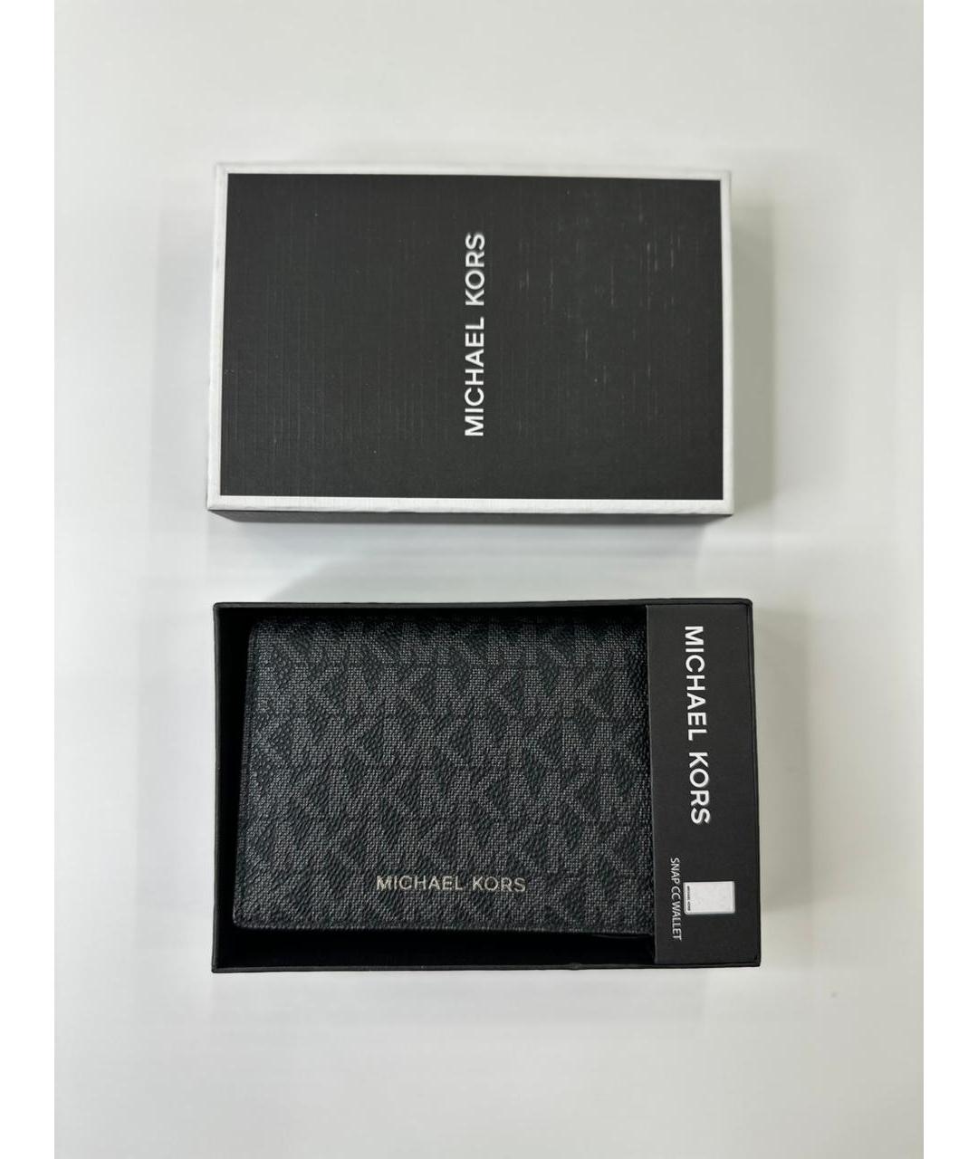 MICHAEL KORS Черный кардхолдер из искусственной кожи, фото 2