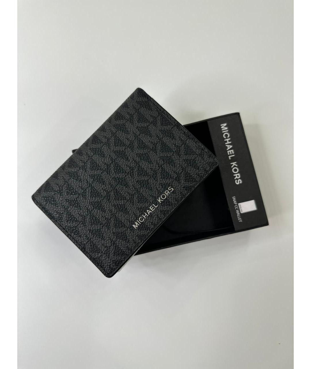 MICHAEL KORS Черный кардхолдер из искусственной кожи, фото 6