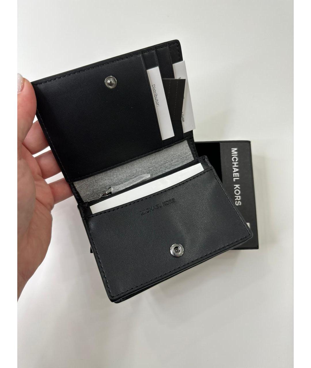 MICHAEL KORS Черный кардхолдер из искусственной кожи, фото 4