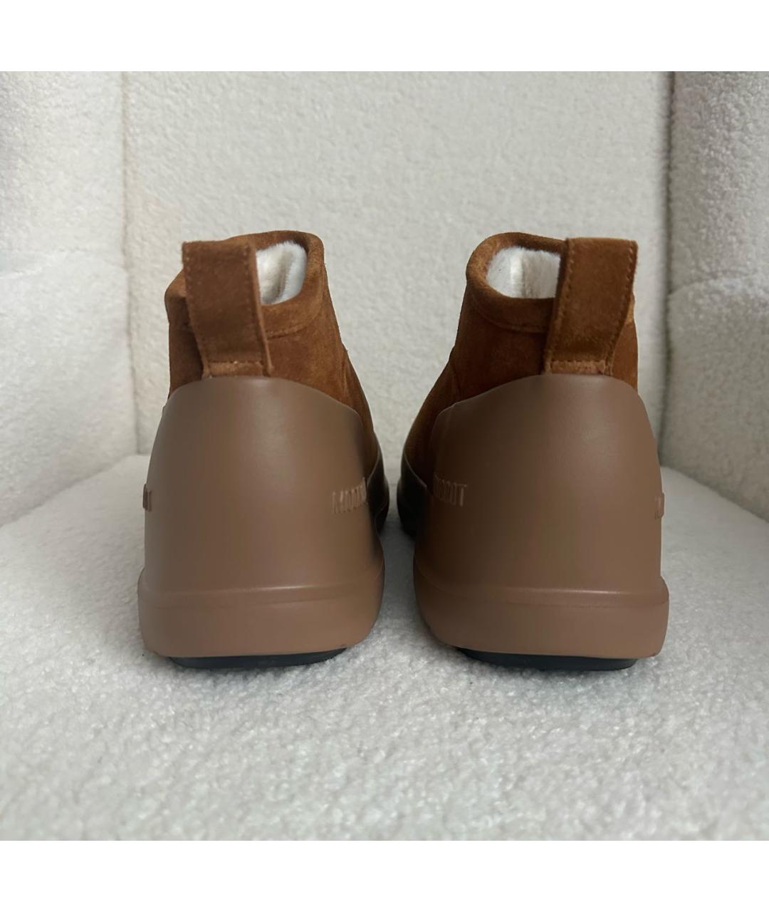 MOON BOOT Коричневые замшевые ботинки, фото 3