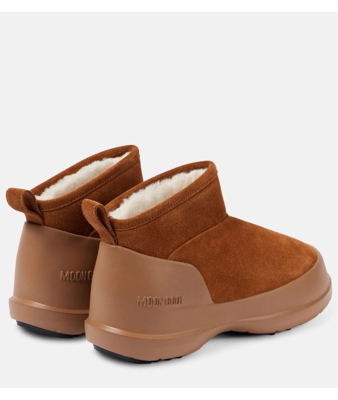 MOON BOOT Коричневые замшевые ботинки, фото 4