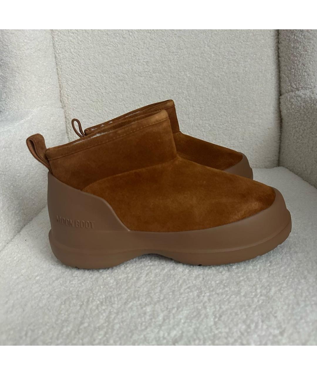 MOON BOOT Коричневые замшевые ботинки, фото 5