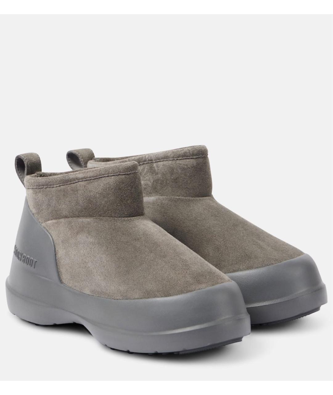 MOON BOOT Серые замшевые ботинки, фото 9