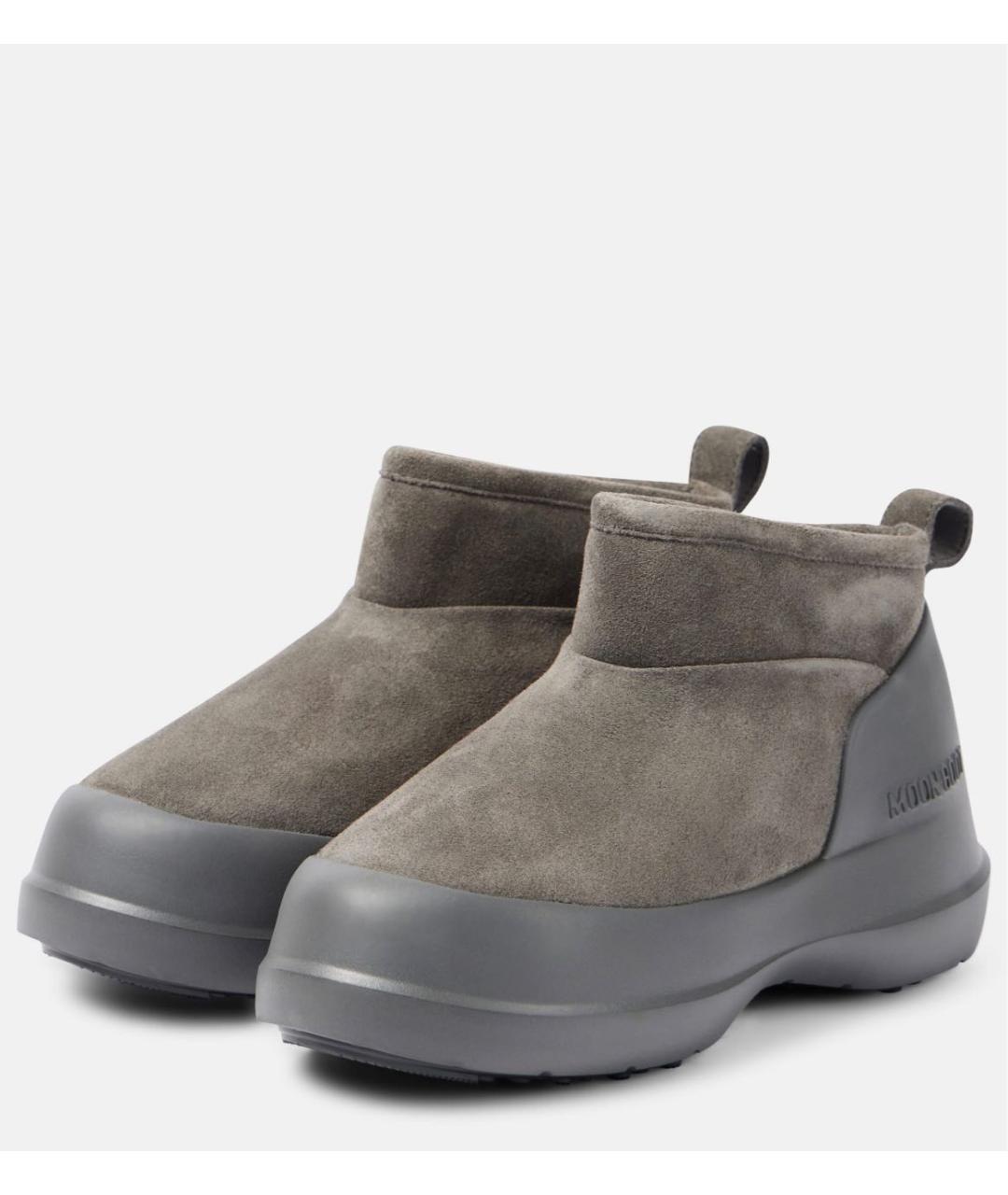 MOON BOOT Серые замшевые ботинки, фото 6