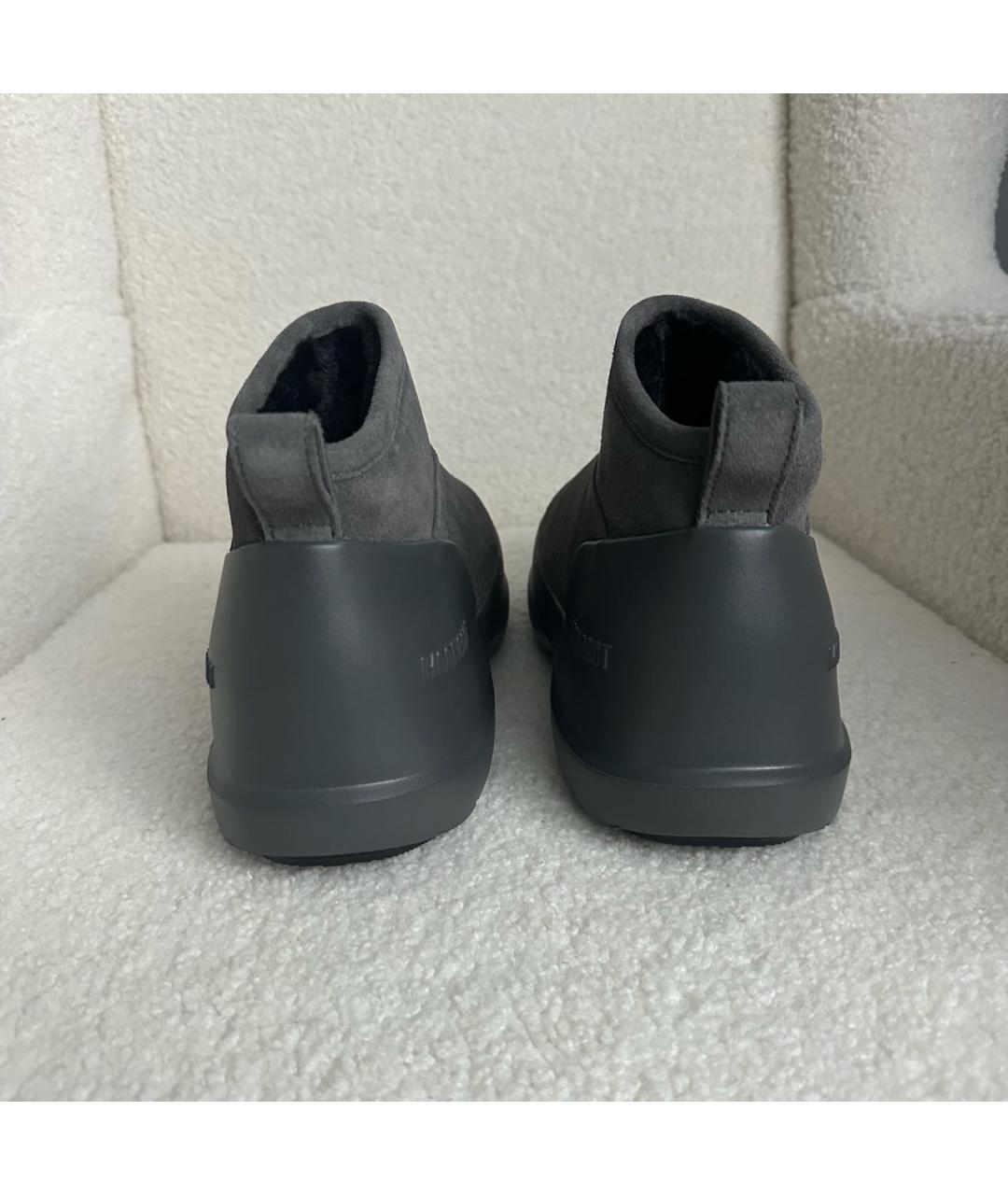 MOON BOOT Серые замшевые ботинки, фото 4