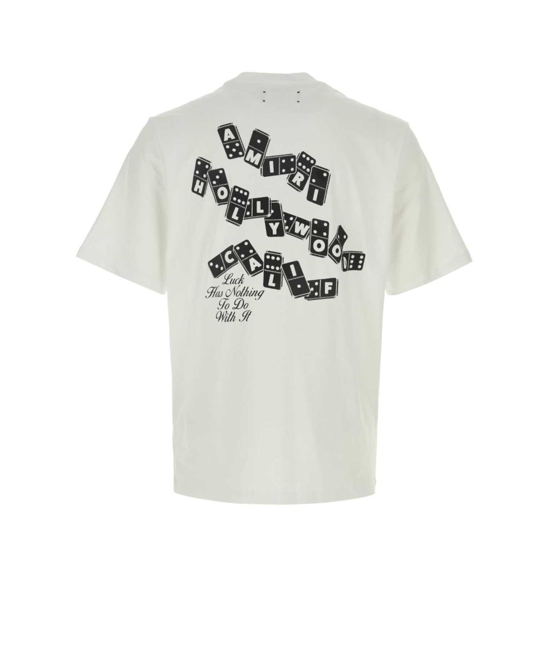 AMIRI Белая хлопковая футболка, фото 2