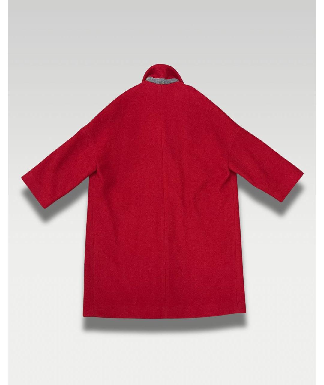 BRUNELLO CUCINELLI Красное шерстяное пальто, фото 2
