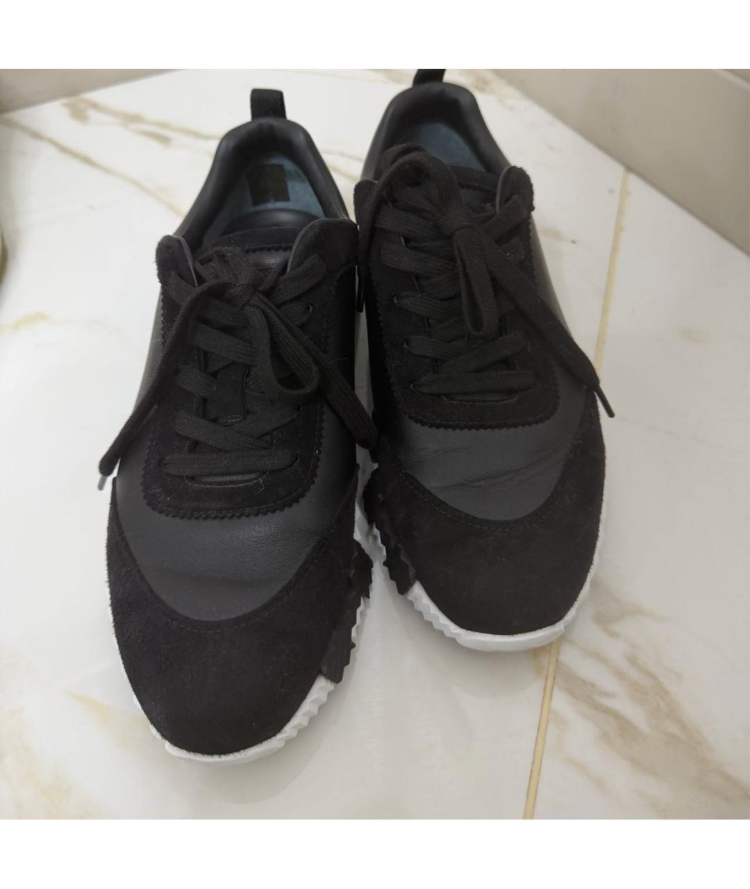 HERMES Черные кроссовки, фото 2