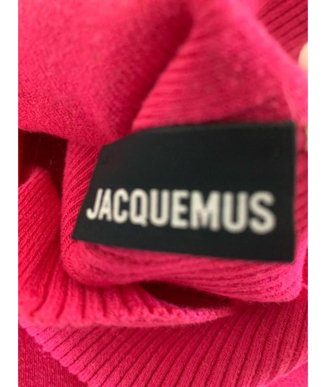 JACQUEMUS Розовое вискозное повседневное платье, фото 3