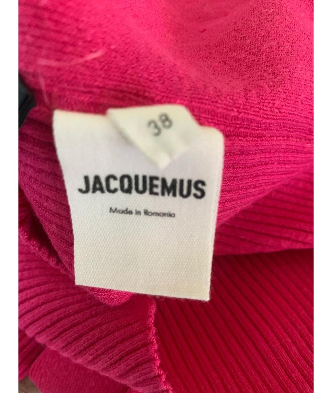 JACQUEMUS Розовое вискозное повседневное платье, фото 4