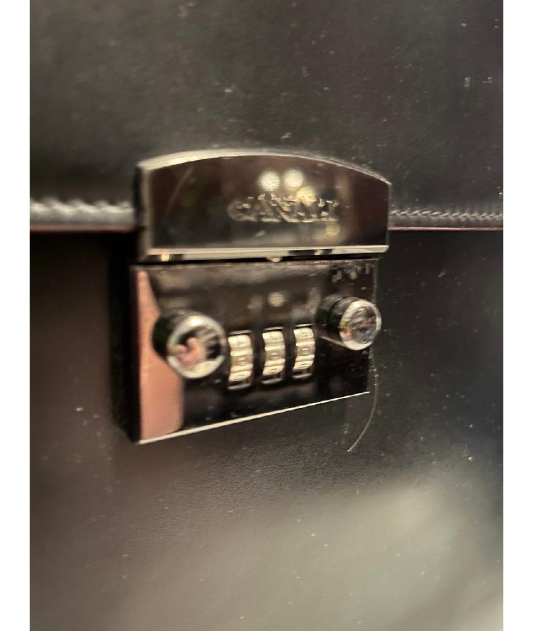 CANALI Черный кожаный портфель, фото 9