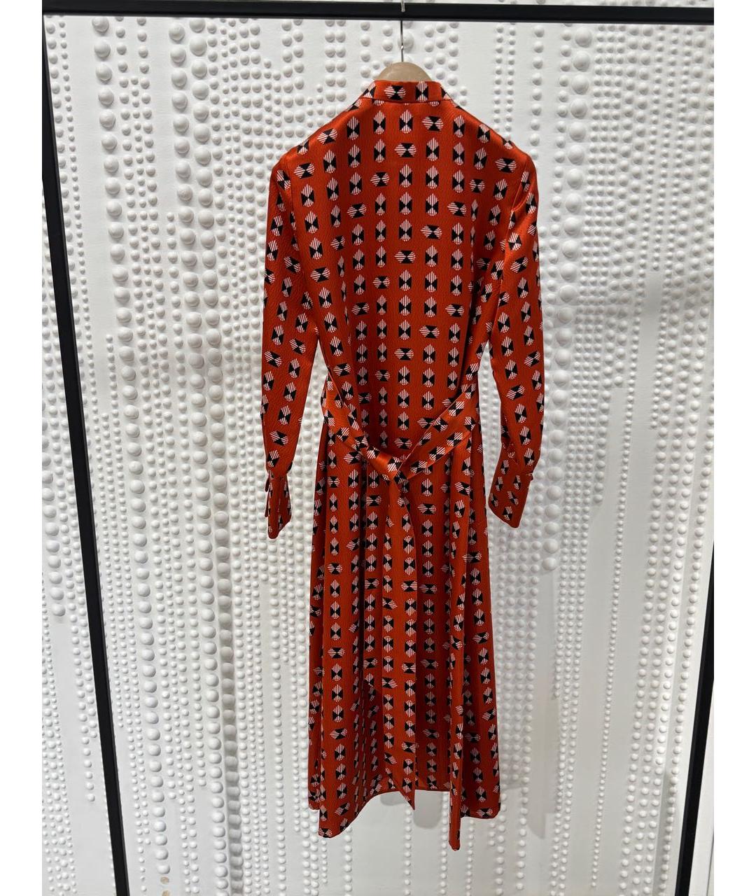 HERMES Оранжевое шелковое повседневное платье, фото 2