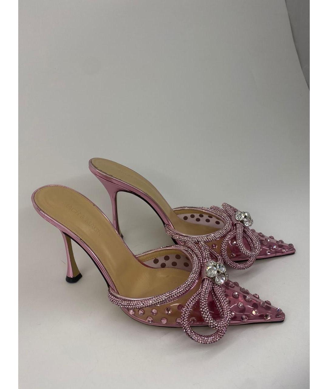 MACH&MACH Розовые кожаные мюли, фото 7