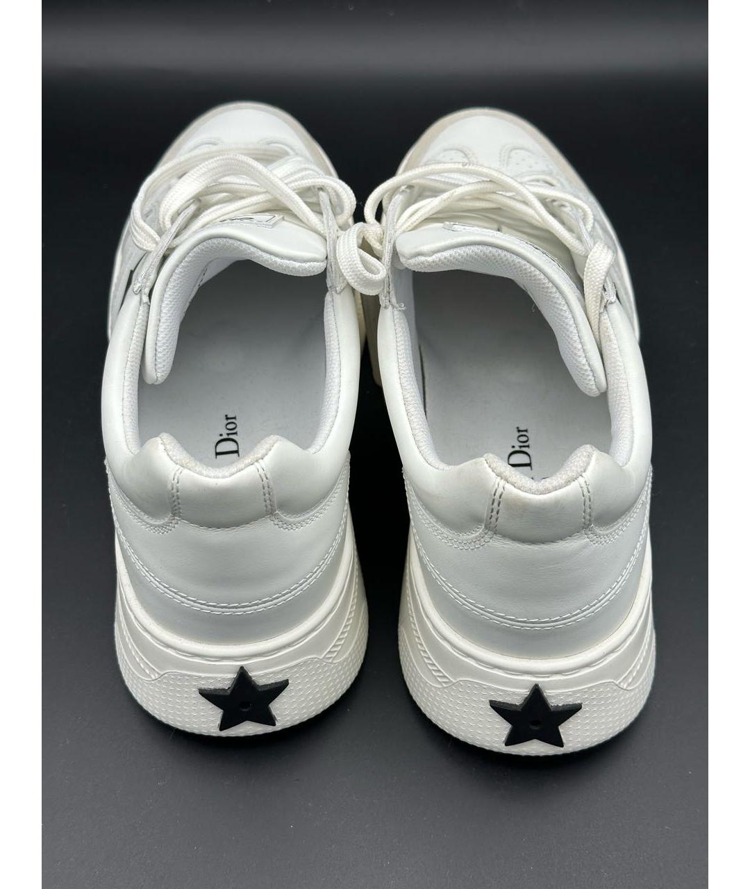 CHRISTIAN DIOR Белые кожаные кроссовки, фото 4