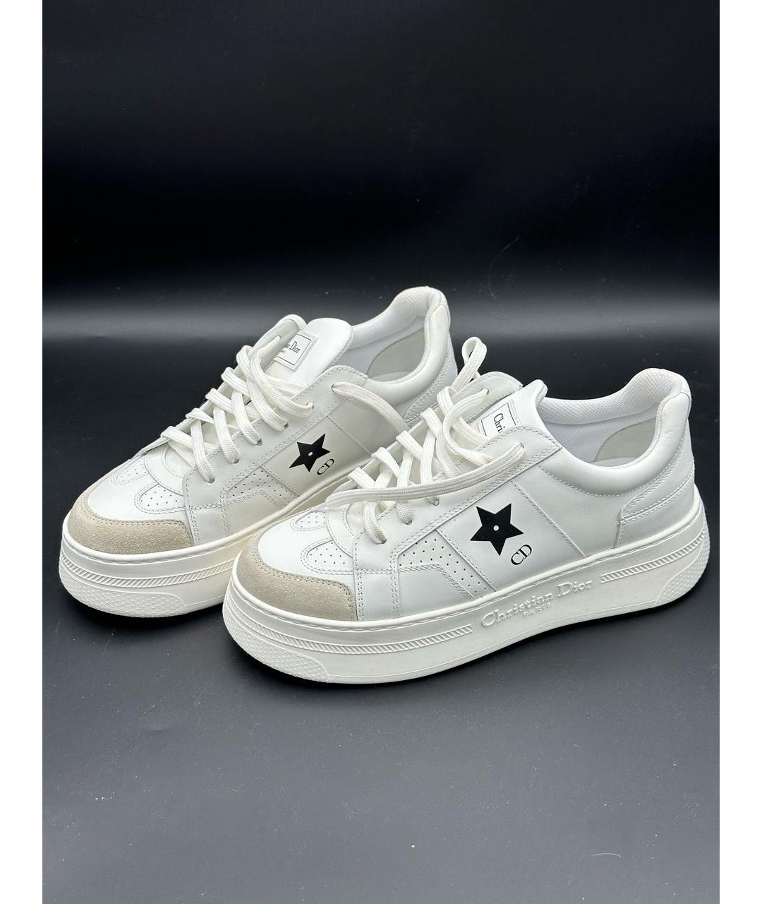 CHRISTIAN DIOR Белые кожаные кроссовки, фото 6