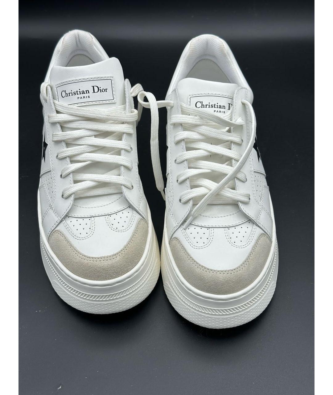 CHRISTIAN DIOR Белые кожаные кроссовки, фото 2