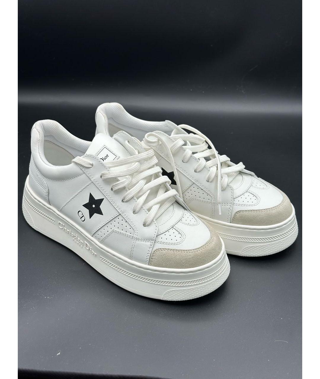 CHRISTIAN DIOR Белые кожаные кроссовки, фото 7