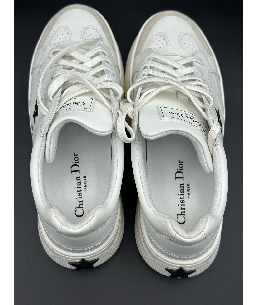 CHRISTIAN DIOR Белые кожаные кроссовки, фото 3