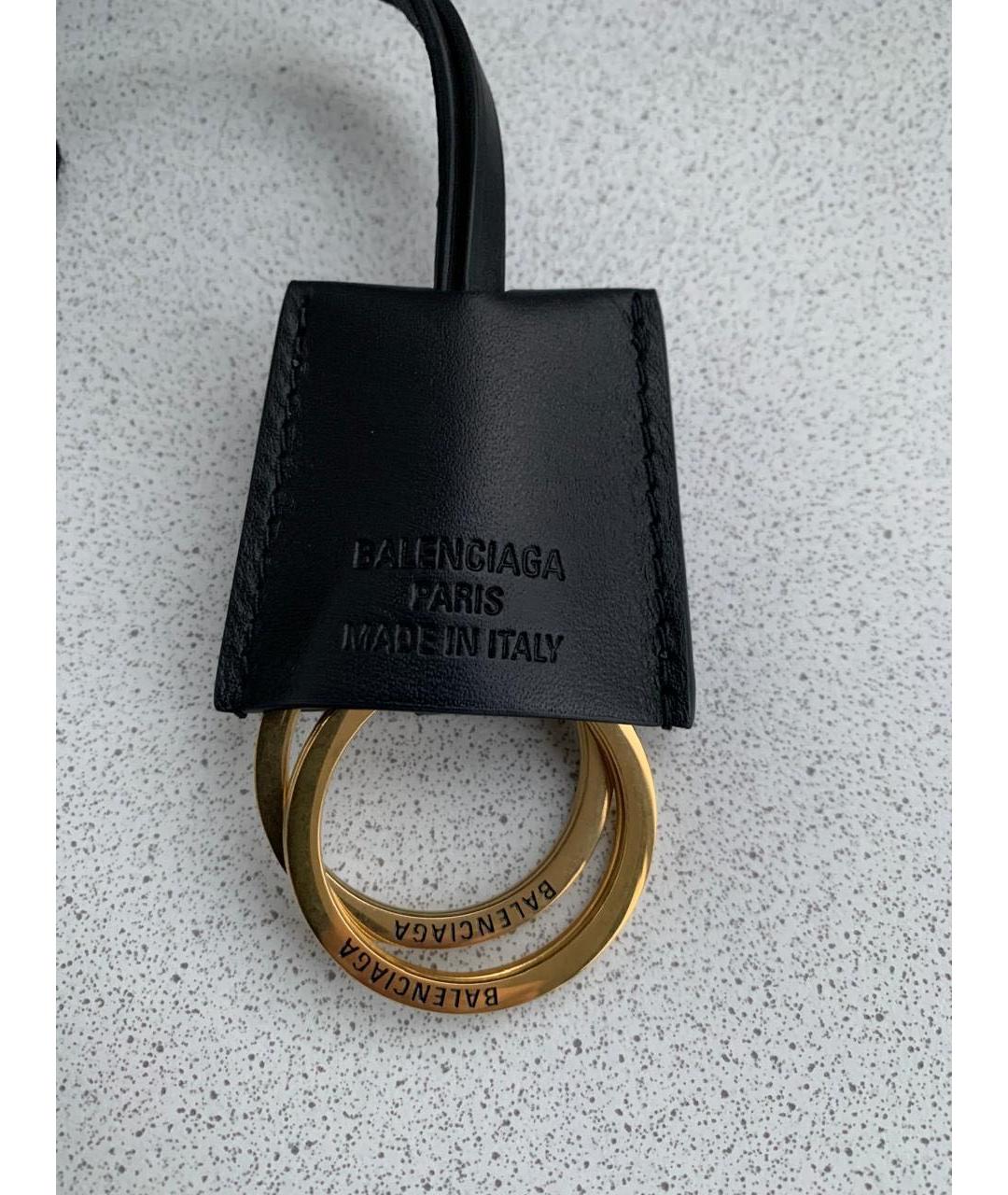 BALENCIAGA Черная кожаная сумка через плечо, фото 5