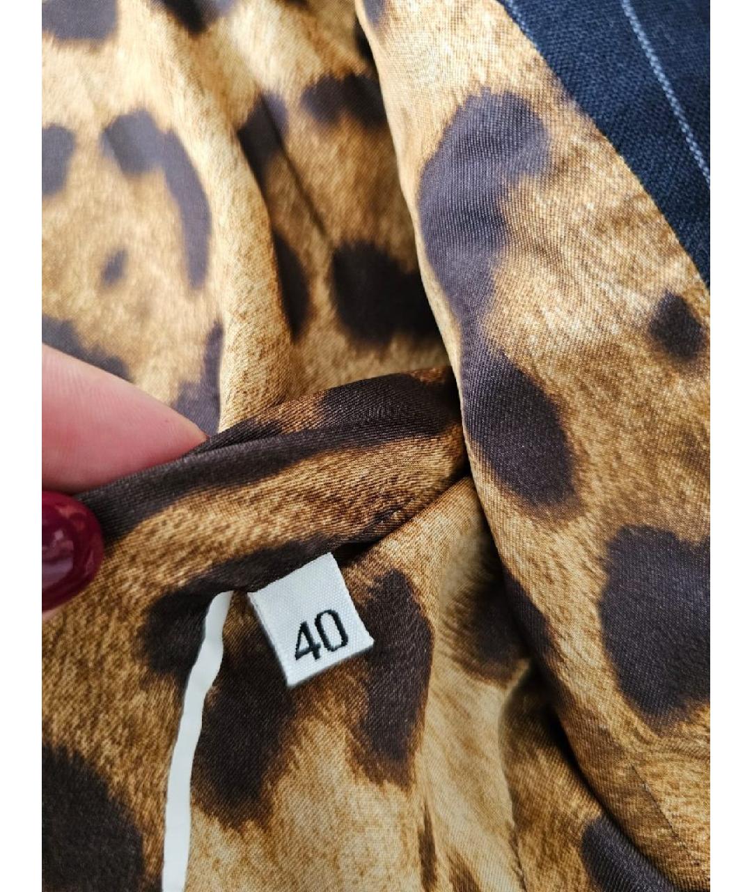 DOLCE&GABBANA Антрацитовый хлопковый жакет/пиджак, фото 5