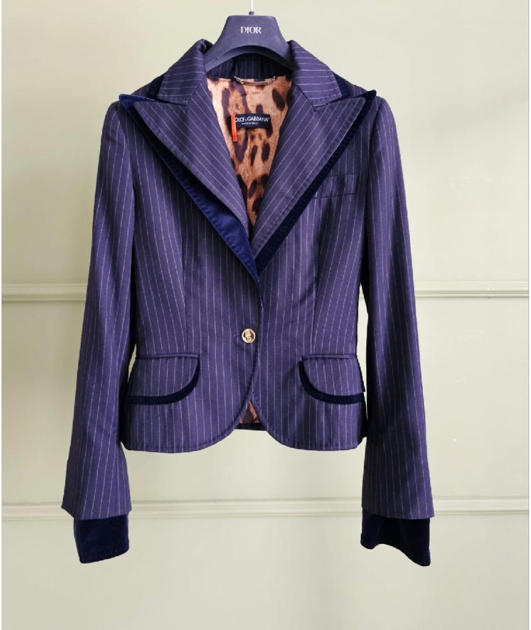 DOLCE&GABBANA Антрацитовый хлопковый жакет/пиджак, фото 9