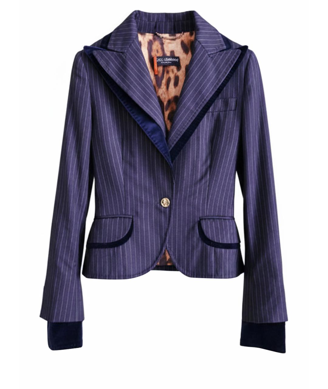 DOLCE&GABBANA Антрацитовый хлопковый жакет/пиджак, фото 1