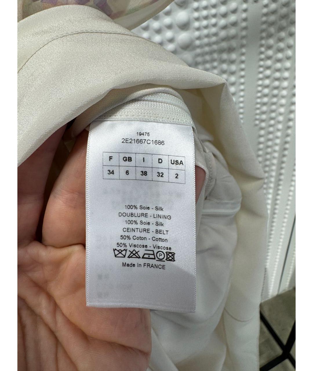 CHRISTIAN DIOR Мульти шелковое коктейльное платье, фото 5